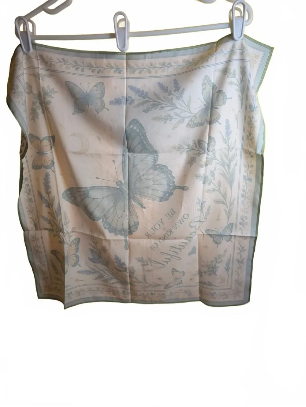 New Butterfly Floral Square Scarf 22x22